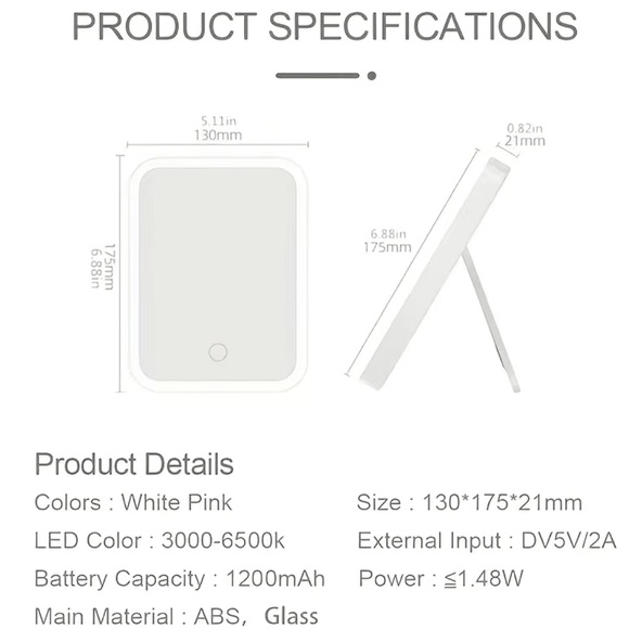 Makeup Mirror Touch Screen Portable - Picture 2 of 4